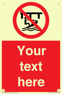 Custom Do not use watercraft in the vicinity of piers